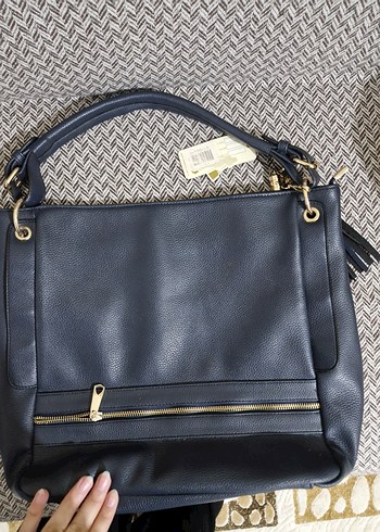 Kadın lacivert kol çanta - Görsel 4