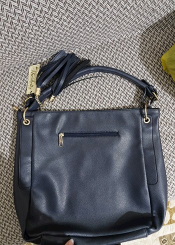 Kadın lacivert kol çanta - Görsel 3