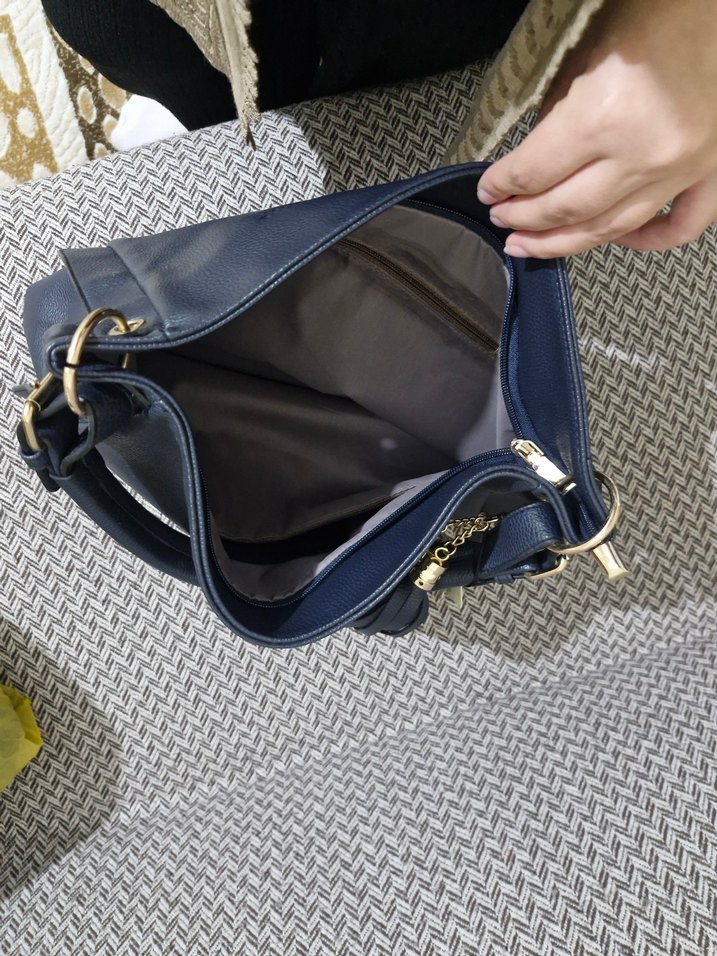 Kadın lacivert kol çanta - Görsel 2