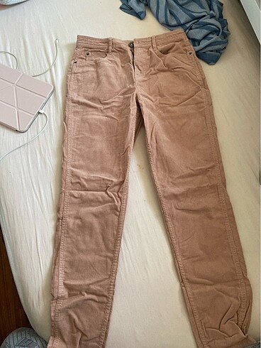 Pembe kadife pantolon