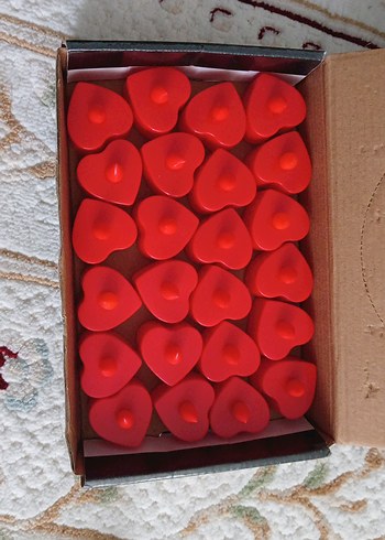 24 Parça Çok Renkli Akıllı  süs mum  parti malzemeleri kuru gül - Görsel 2