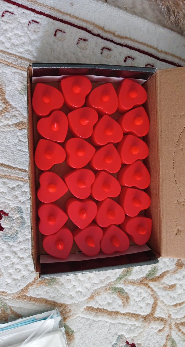 24 Parça Çok Renkli Akıllı  süs mum  parti malzemeleri kuru gül - Görsel 2