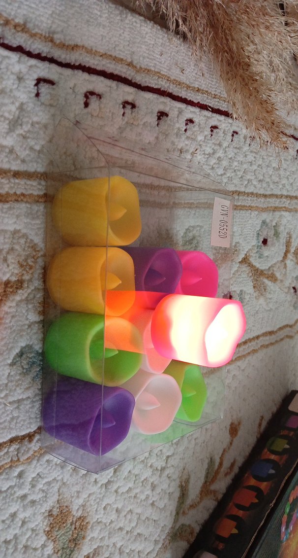 24 Parça Çok Renkli Akıllı  süs mum  parti malzemeleri kuru gül - Görsel 5