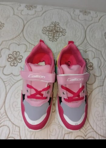 Renkli Kız Çocuk Spor Ayakkabı Velcro - Görsel 4