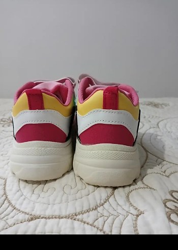 Renkli Kız Çocuk Spor Ayakkabı Velcro - Görsel 2