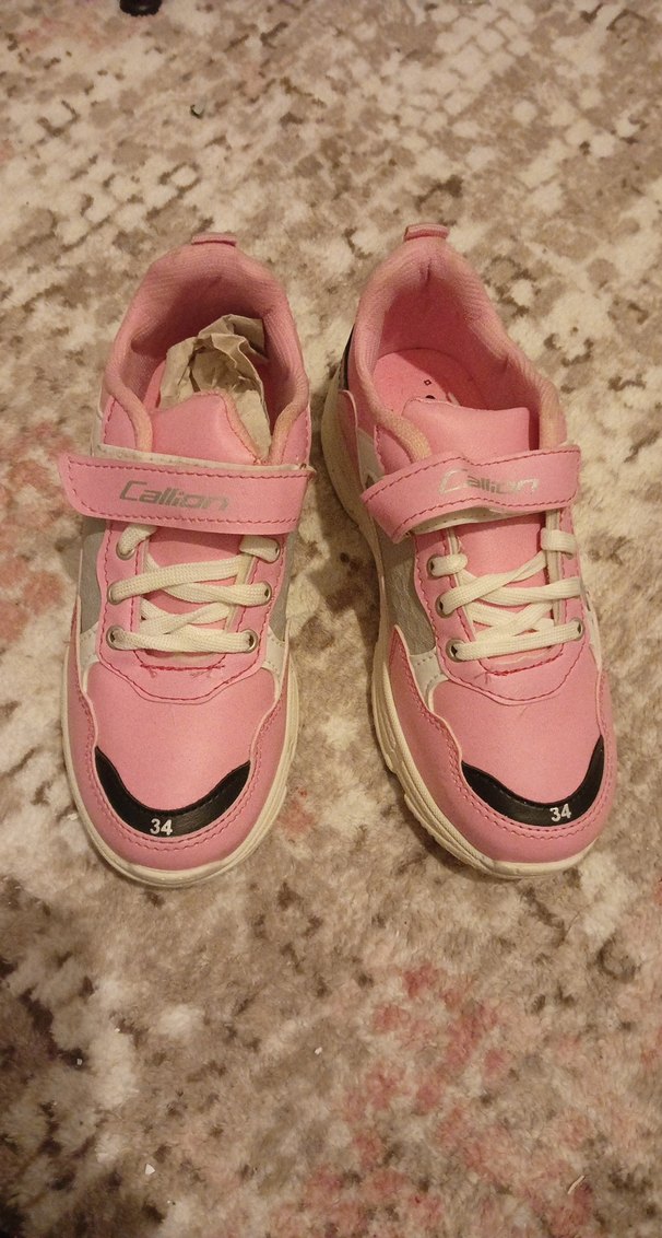 Kız Çocuk Pembe Bağcıklı Spor Ayakkabı - Görsel 2