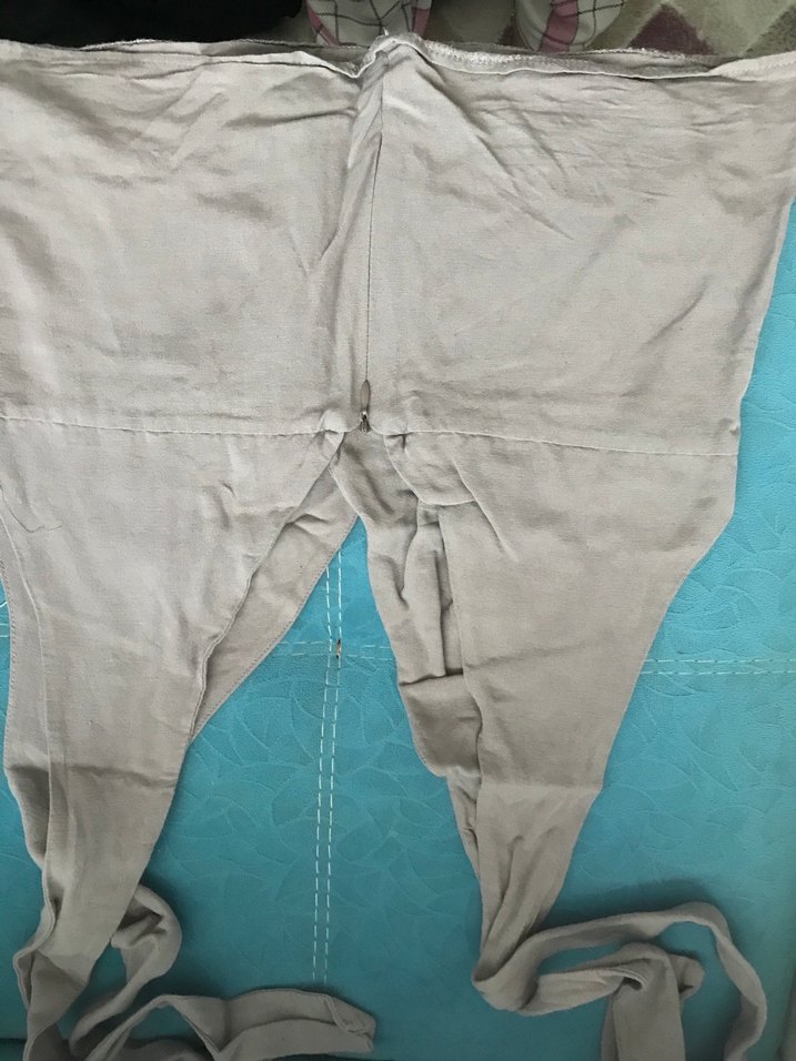 Bağlamalı keten bluz - Görsel 4