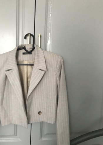34 Beden ten rengi Renk Kısa Blazer Ceket