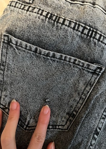 Gri Kadın Kot Pantolon - Görsel 7