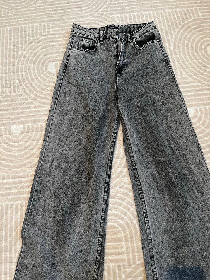 Gri Kadın Kot Pantolon - Görsel 5