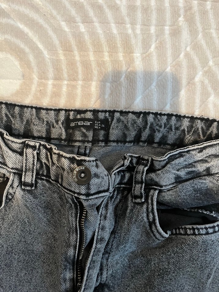 Gri Kadın Kot Pantolon - Görsel 4