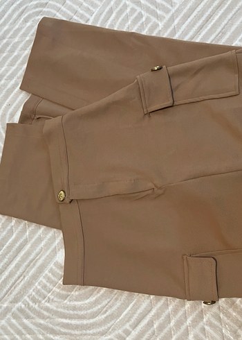 Düğmeli Bej etek - Görsel 4