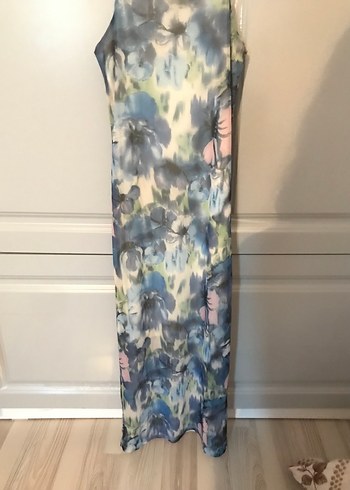 Zara Mavi midi boy elbise