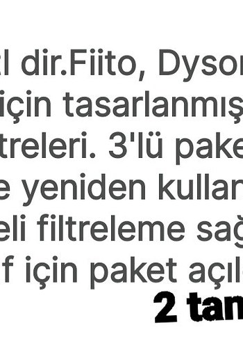 Fiito Dyson Uyumlu 3'lü Filtre Paketi - Görsel 2