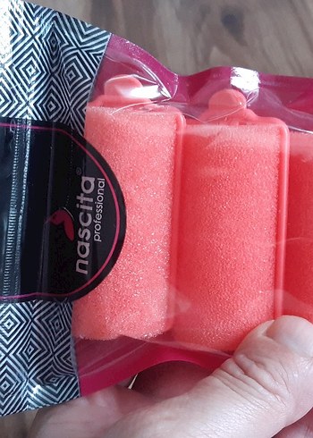 Pembe köpük sünger bigudi Seti - Görsel 3