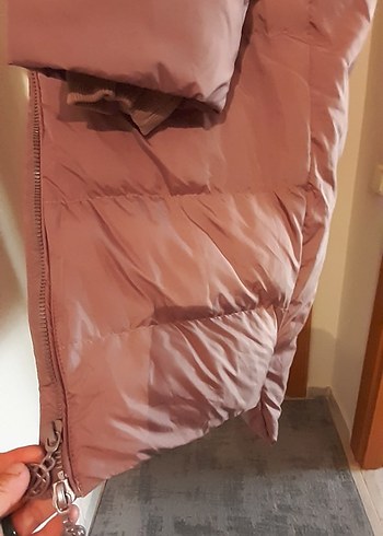 Kadın Bej Uzun Fermuarlı Kaban - Görsel 7