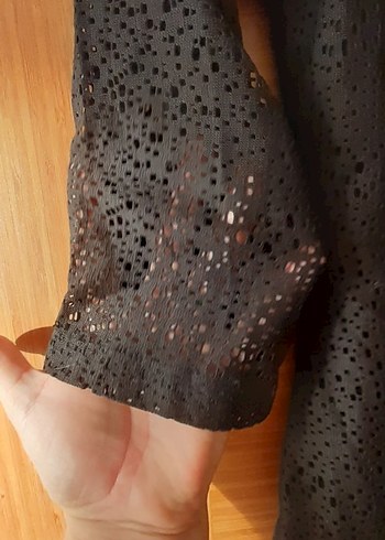 Dantel Detaylı Siyah Midi Kadın Tunik,elbise. - Görsel 7