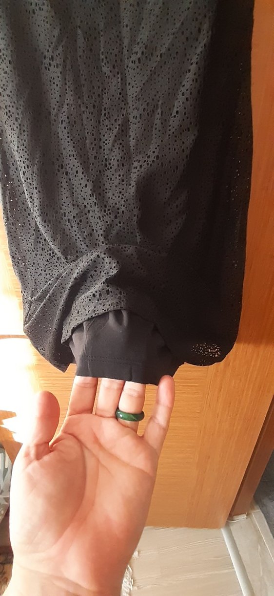 Dantel Detaylı Siyah Midi Kadın Tunik,elbise. - Görsel 3