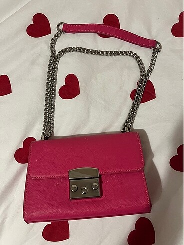 Bershka pembe çanta