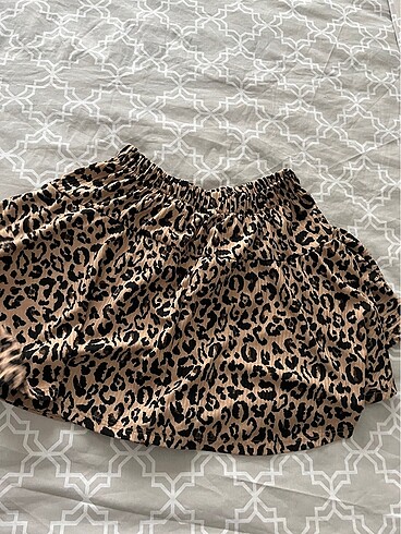 Leoparlı şort etek