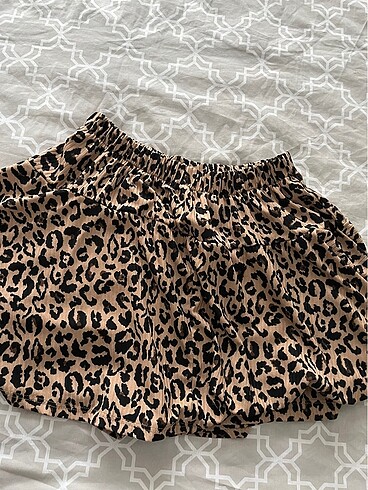 xl Beden çeşitli Renk Leoparlı şort etek
