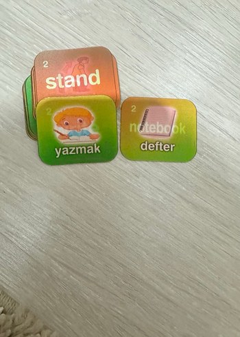 135 Parça hareketli İngilizce Kelime Kartları - Görsel 5