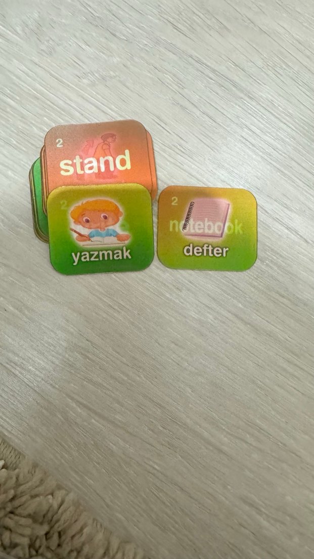 135 Parça hareketli İngilizce Kelime Kartları - Görsel 5