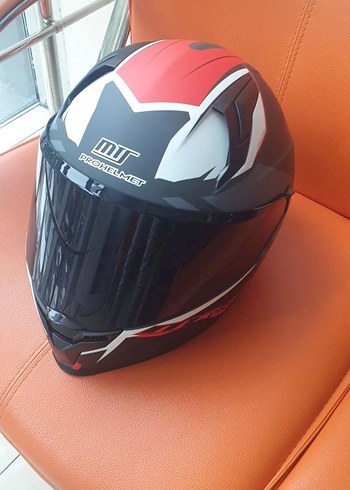 Kırmızı Baskılı MT Prohelmet Motosiklet Kaskı - Görsel 6