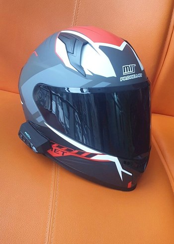 Kırmızı Baskılı MT Prohelmet Motosiklet Kaskı - Görsel 8