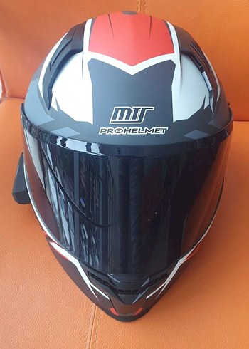 Kırmızı Baskılı MT Prohelmet Motosiklet Kaskı - Görsel 7