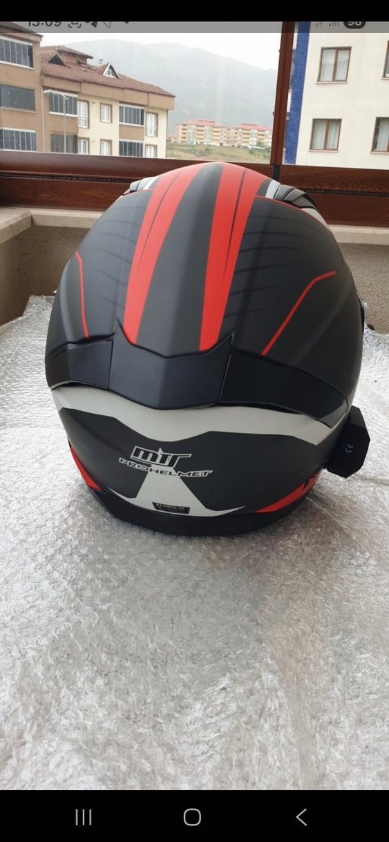 Kırmızı Baskılı MT Prohelmet Motosiklet Kaskı - Görsel 5