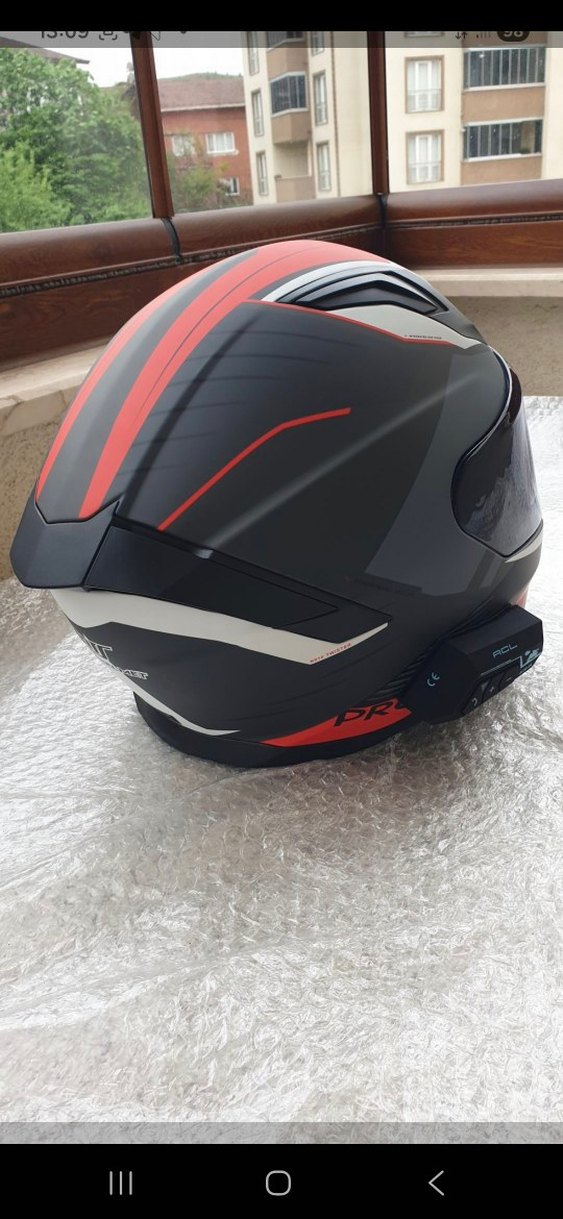 Kırmızı Baskılı MT Prohelmet Motosiklet Kaskı - Görsel 2