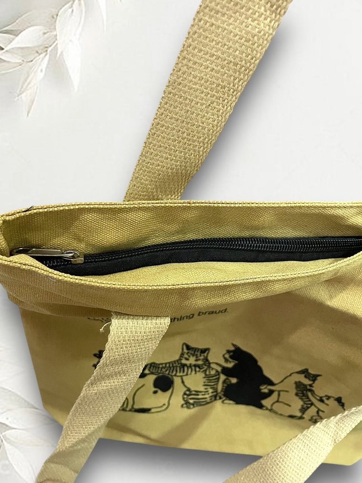 Bej Baskılı Kadın Omuz Çantası - Görsel 2