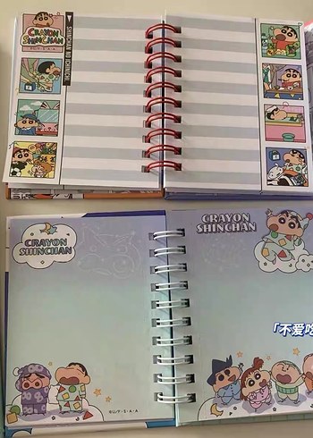 Renkli Crayon Shinchan Spiralli Defterler - Görsel 3