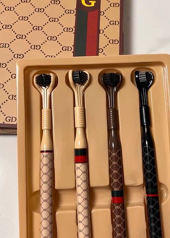 Üç taraflı diş Fırçası hediye Seti - Görsel 3