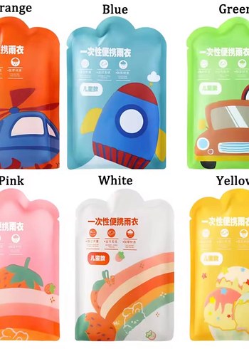 Tek kullanımlık çocuk Yağmurluk - Görsel 3