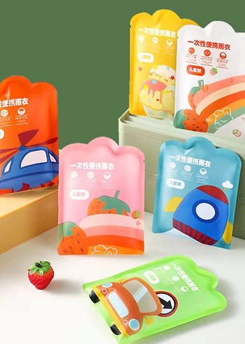 Tek kullanımlık çocuk Yağmurluk - Görsel 2