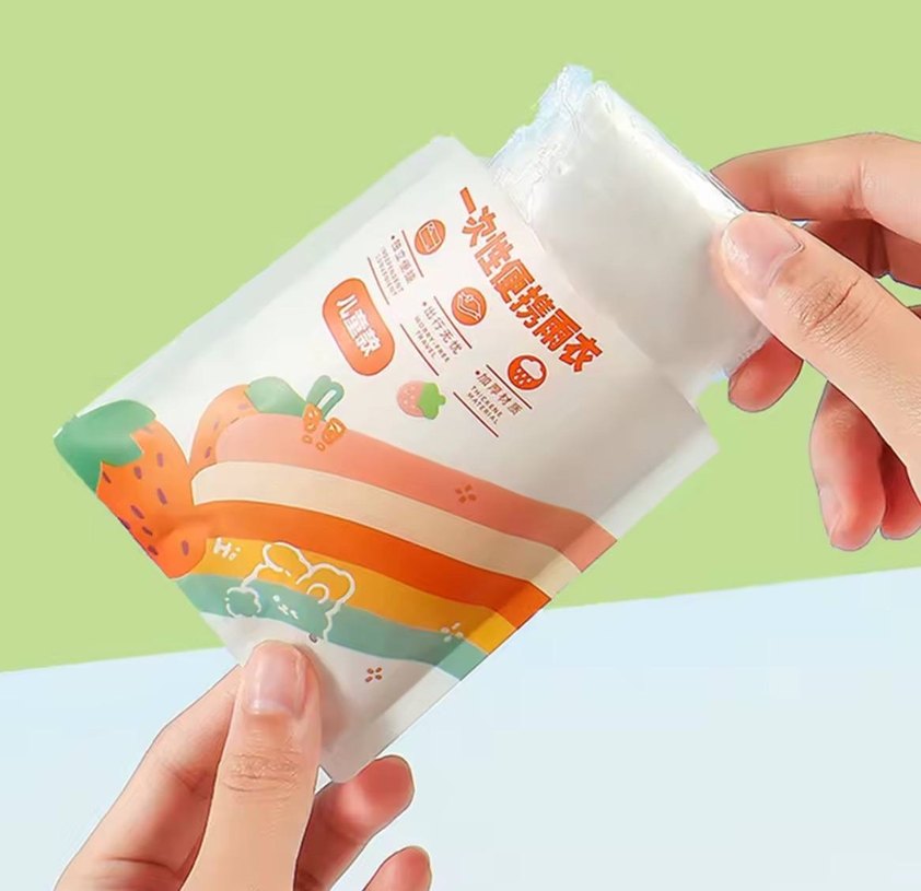 Tek kullanımlık çocuk Yağmurluk - Görsel 4