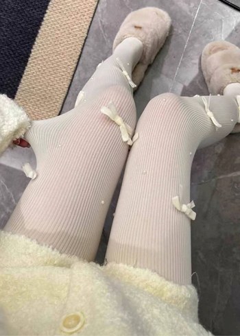 Krem  Kadın külotlu Çorap - Görsel 2