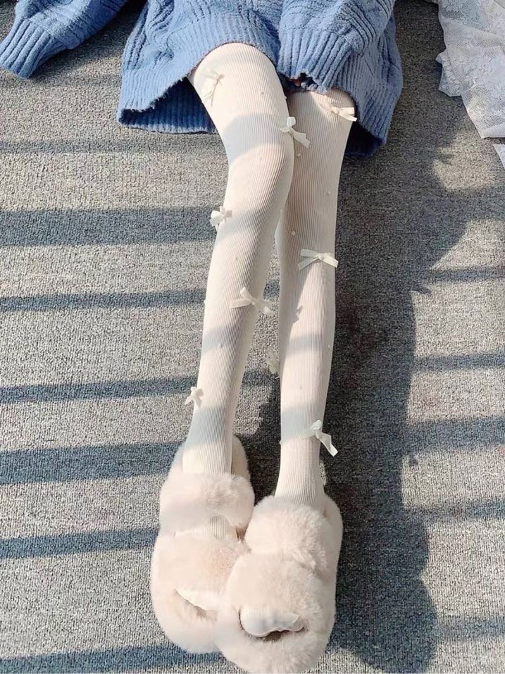 Krem  Kadın külotlu Çorap - Görsel 4
