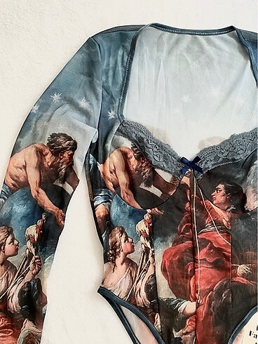 Retro baskı bodysuit - Görsel 5