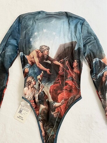 Retro baskı bodysuit - Görsel 8