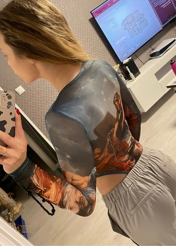 Retro baskı bodysuit - Görsel 4