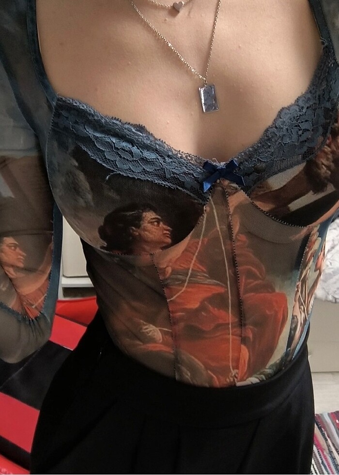 Retro baskı bodysuit - Görsel 2