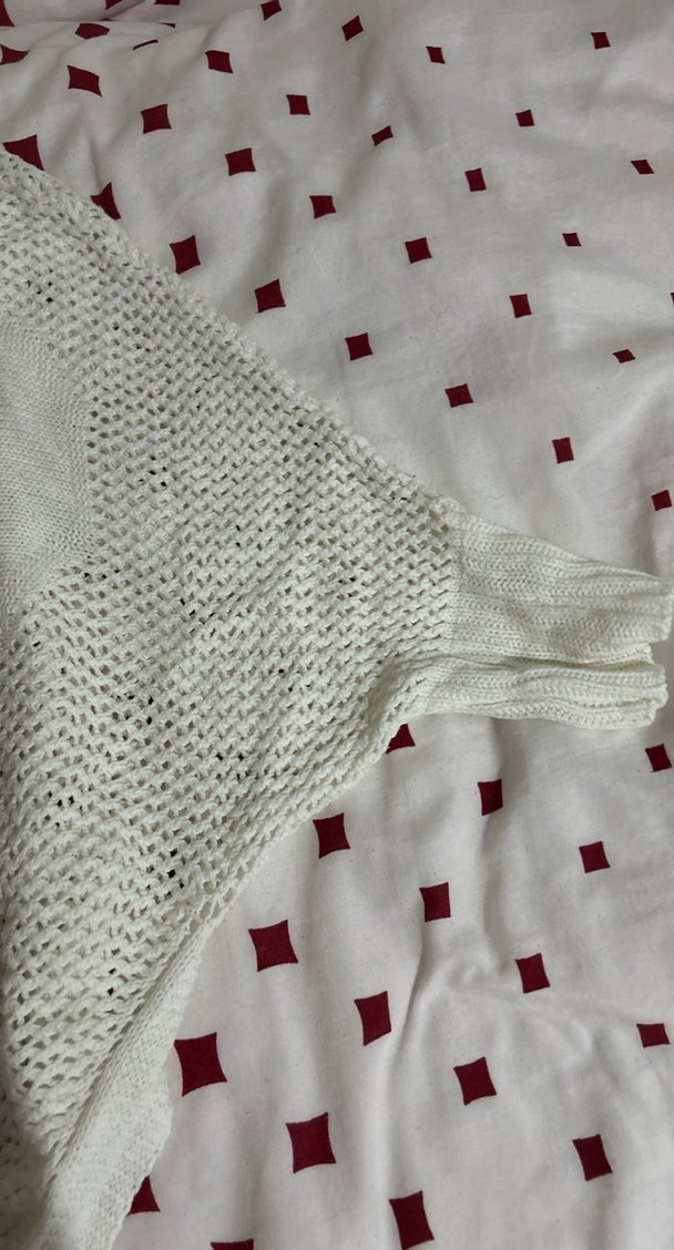 Beyaz Örgü Bohem Kadın Hırka - Görsel 3