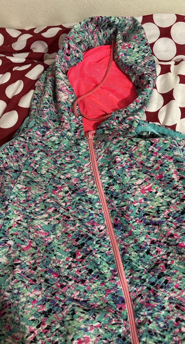 Kapüşonlu Renkli Batik Fermuarlı Ceket - Görsel 3