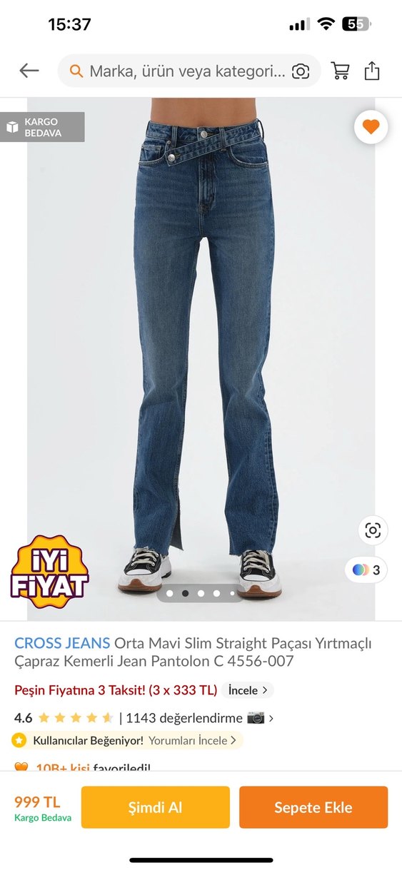 Cross Jeans Orta Mavi Slim Straight Jean - Görsel 2