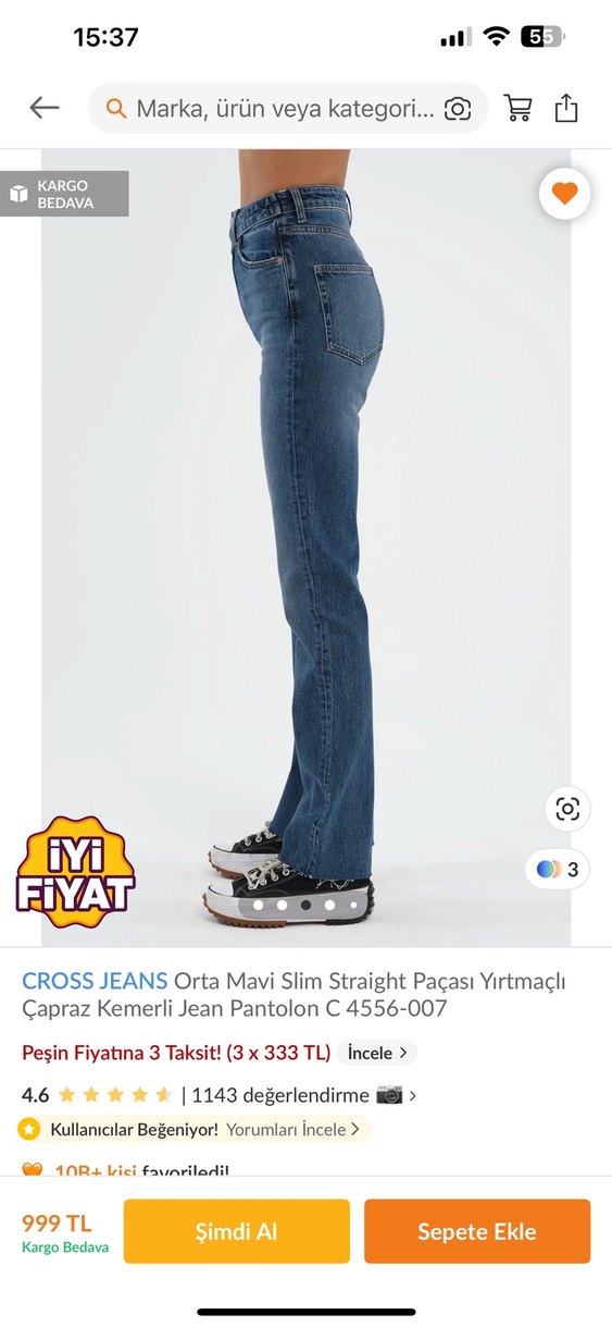 Cross Jeans Orta Mavi Slim Straight Jean - Görsel 3