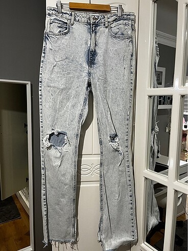 Zara Yırtık Kot Pantalon