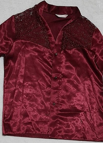 m Beden bordo Renk Gecelik 
